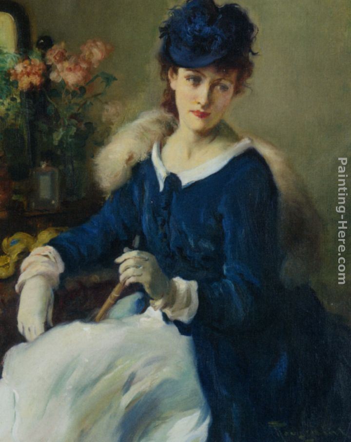 An Elegent Woman painting - Fernand Toussaint An Elegent Woman art painting